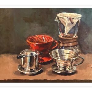 four coffee drippers (postcard)